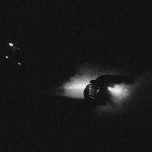 Cover art for the song "For You" by Lithe featuring Canadian hip hop artist Roy Woods. The image shows a car driving in the dark with headlights illuminating the fog.